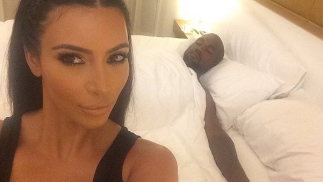 Kanye West in bed
