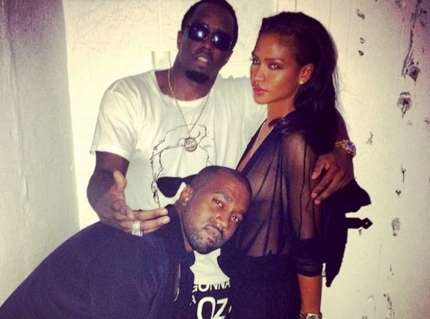 Kanye West with Diddy in Ibiza