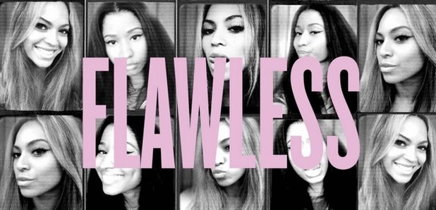 Beyonce 'Flawless' Remix artwork with Nicki MInaj