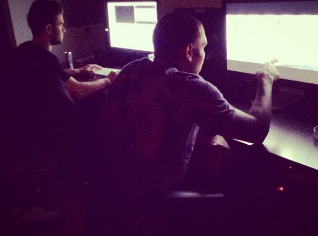 Chris Brown In Studio