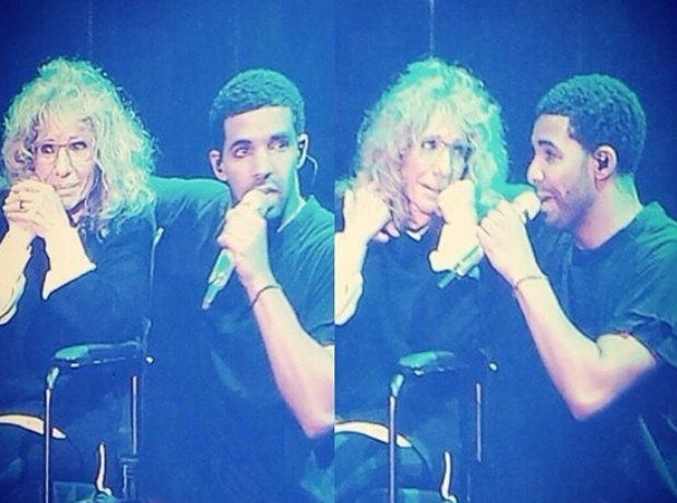 Drake and his mum OVO Fest 2014