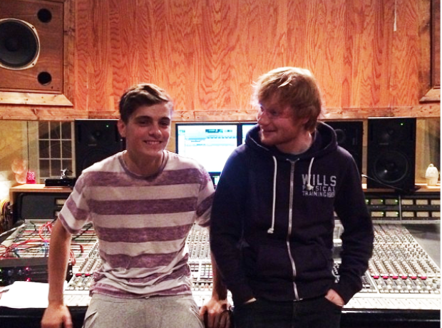 Ed Sheeran and Martin Garrix in the studio 