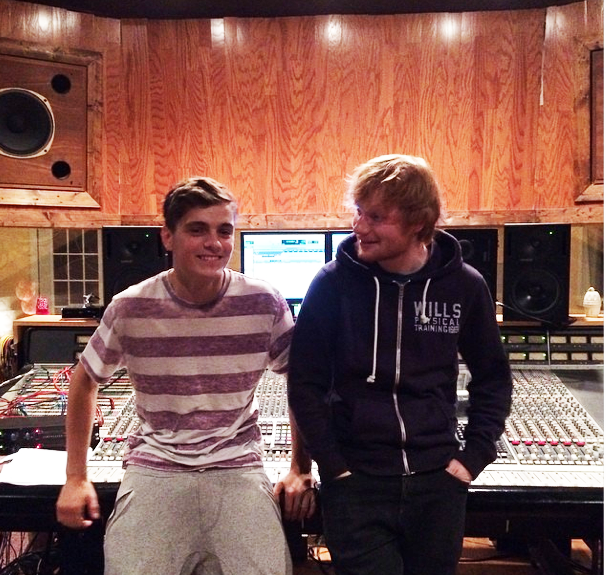 Ed Sheeran and Martin Garrix in the studio 