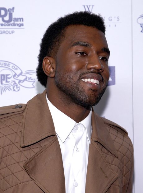 Kanye West with a mullet