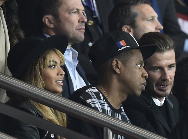 Beyonce, Jay Z and Beckham 