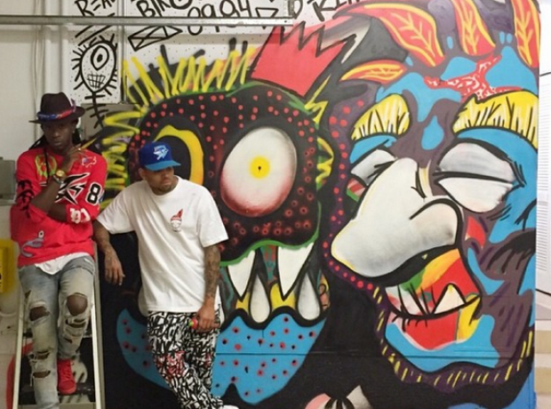 Chris Brown showed off some of his amazing artwork. - 38 ...