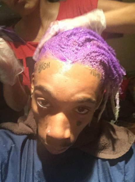 Wiz Khalifa Purple hair 