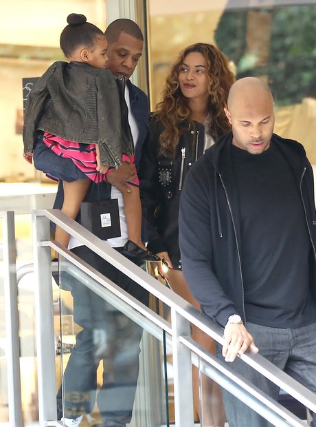 Jay Z, Blue Ivy and Beyonce 