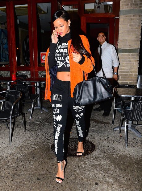 Rihanna wears tracksuit