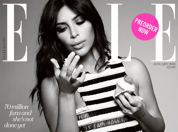 Kim Kardashian covers Elle magazine