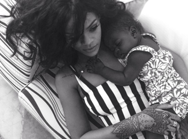 Rihanna and niece on Instagram
