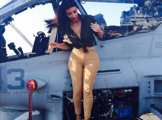 Kim Kardashian meets the troops