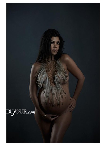 Kourtney Kardashian poses naked for Dujour