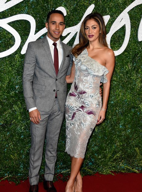 Nicole Scherzinger and Lewis Hamilton British Fash