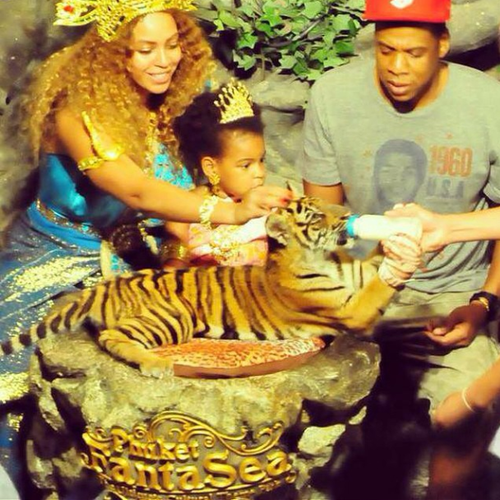 Beyonce, Jay Z, Blue Ivy and Tiger