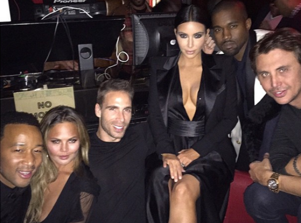 Kim Kardashian, Kanye West, John Legend and Chriss