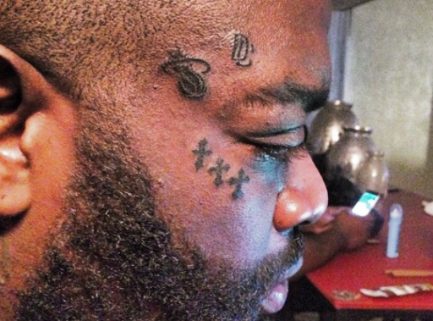 Rick Ross Face Tattoo