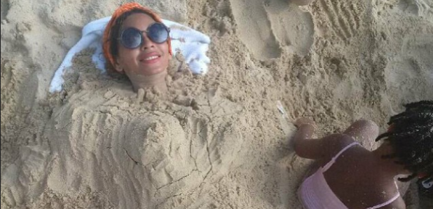 Beyonce sand bump instagram 