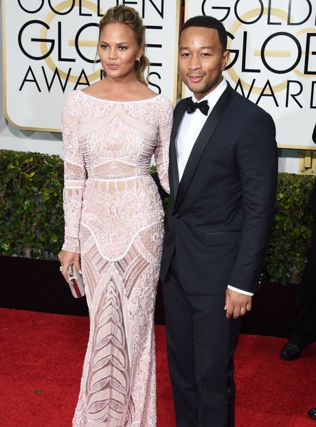 John Legend and Chrissy Teige Golden Globes 2015