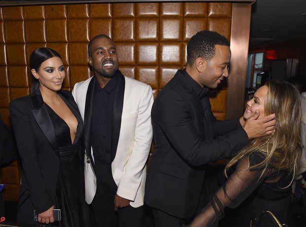 Kanye West Kim Kardashian John Legend and Chrissy 
