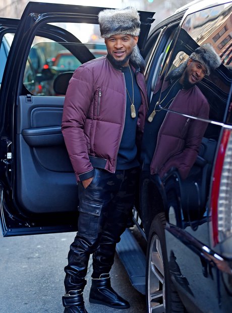 Usher with fur hat