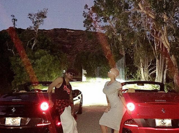 Amber Rose Nick Cannon matching cars