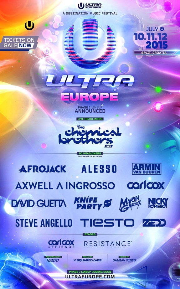 Ultra Music Europe Phase One Lineup
