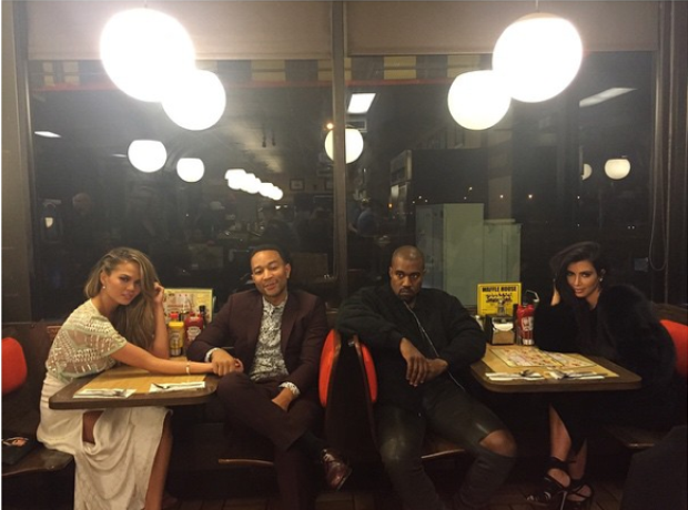 Kim and Kanye Double Date With John Legend