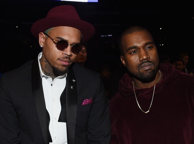 Chris Brown and Kanye West 