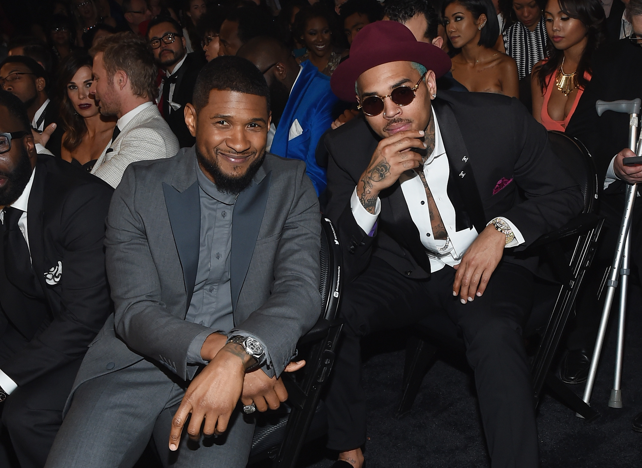 Chris Brown and Usher Grammy Awrads 2015