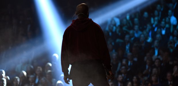 Kanye West performs