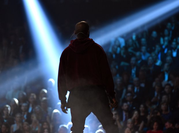 Kanye West performs