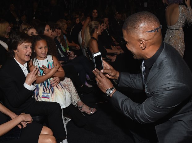 Paul Mcartney, Annalise Bishop and Jamie Foxx
