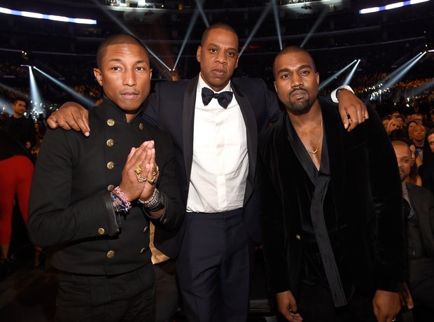 Pharell Williams, Jay Z and Kanye West