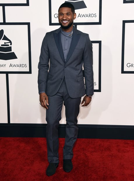 Usher arrives at the Grammy Awards 2015