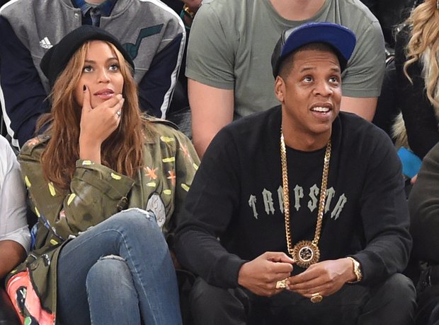 Beyonce and Jay Z attend the 64th NBA All-Star Gam