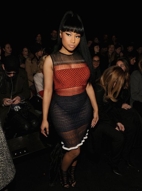 Nicki Minaj Fashion Week 2015 Sheer Outfit 