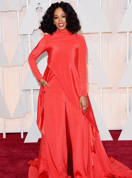 Solange Knowles arrives at the Oscars 2015