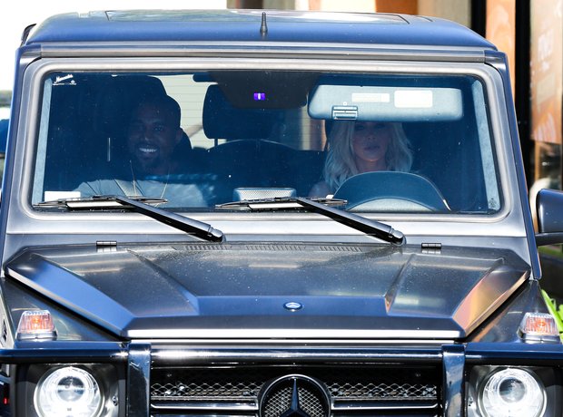 Kim Kardashian driving