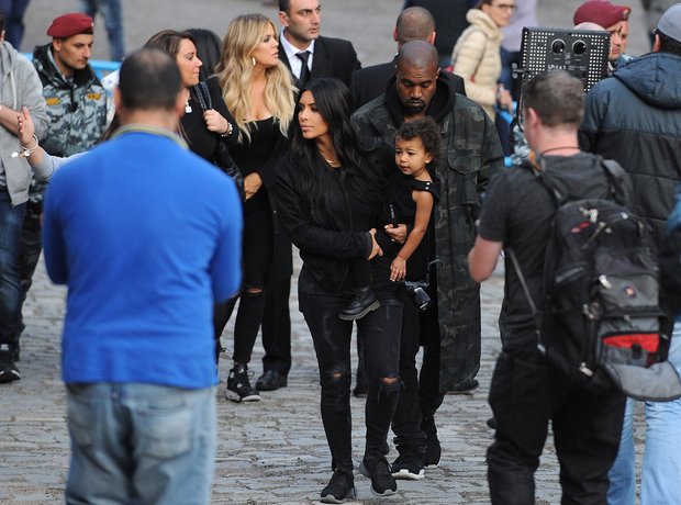 Kim Kardashian, Kanye West and North