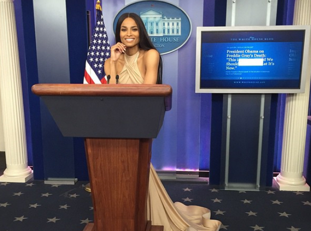 Ciara at the White House