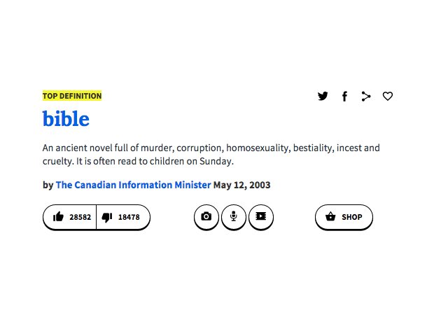 Sarcastic Urban Dictionary. 