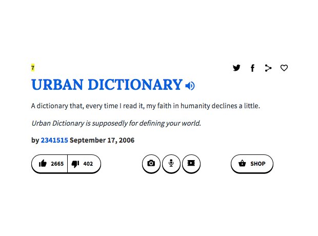 Sarcastic Urban Dictionary 