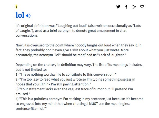 LOL' - 16 Times Urban Dictionary Defined Words Better Than The Oxford  Dictionary - Capital XTRA