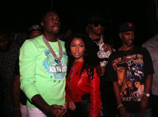 Nicki Minaj Enjoys Pre-VMAs Night Out with Boyfriend Meek Mill