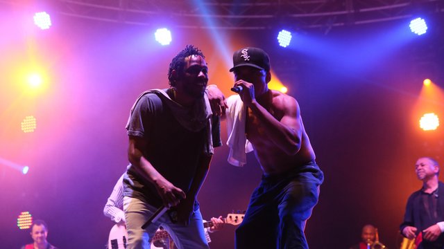 Kendrick Lamar and Chance the Rapper perform at Bo