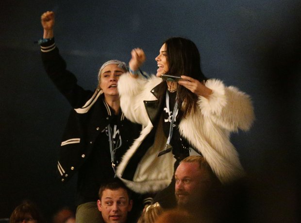 Cara Delevingne and Kendall Jenner Glastonbury 201