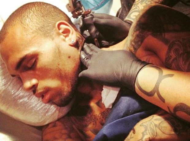 Chris Brown New Tattoo 