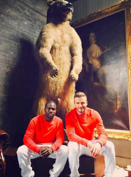 David Beckham and Kevin Hart