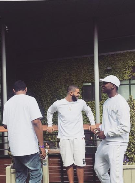 Drake and Skepta at Wimbledon 